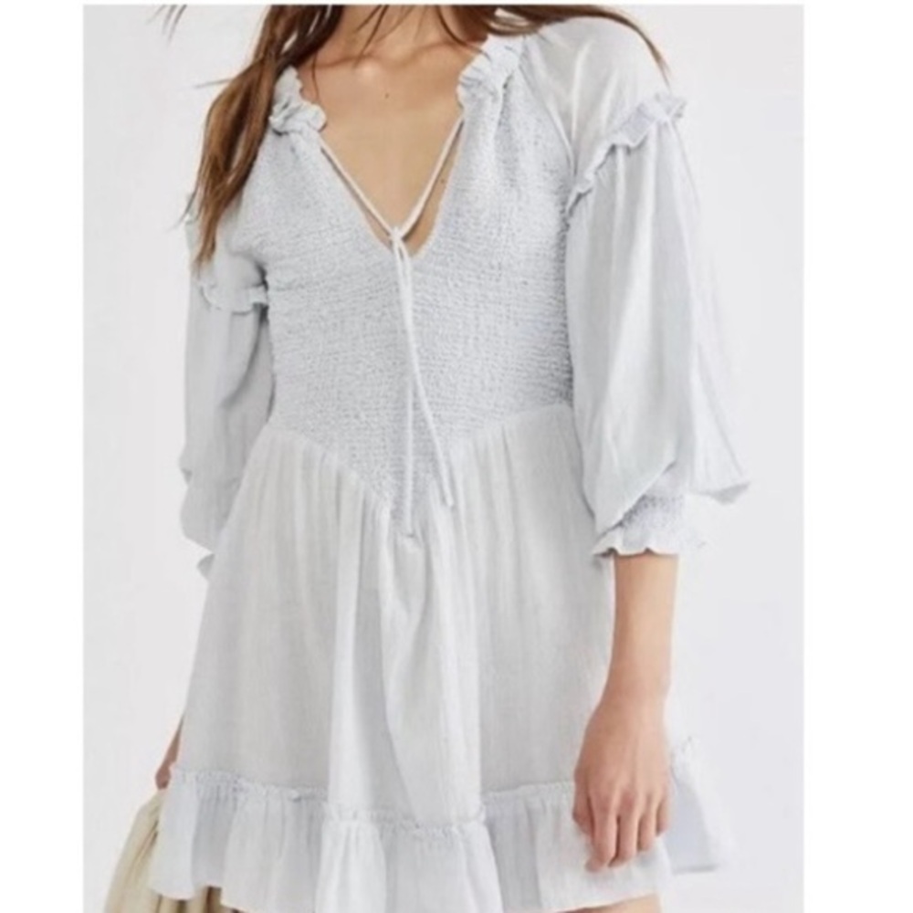 Free People Kiss and tell long sleeves mini dress